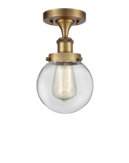 Beacon - 1 Light - 6 inch - Brushed Brass - Semi-Flush Mount (3442|916-1C-BB-G202-6-LED)