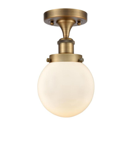 Beacon - 1 Light - 6 inch - Brushed Brass - Semi-Flush Mount (3442|916-1C-BB-G201-6)