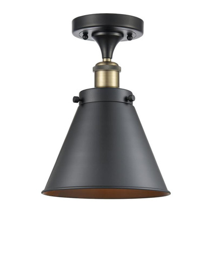 Appalachian - 1 Light - 7 inch - Black Antique Brass - Semi-Flush Mount (3442|916-1C-BAB-M13-BK)