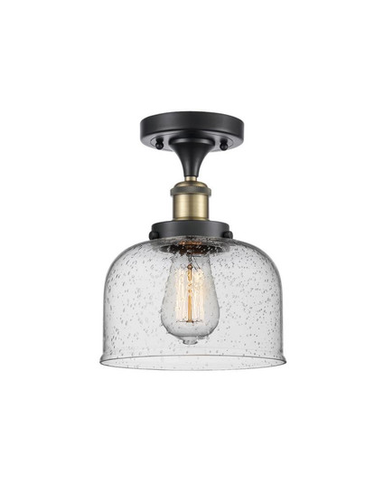 Bell - 1 Light - 8 inch - Black Antique Brass - Semi-Flush Mount (3442|916-1C-BAB-G74)