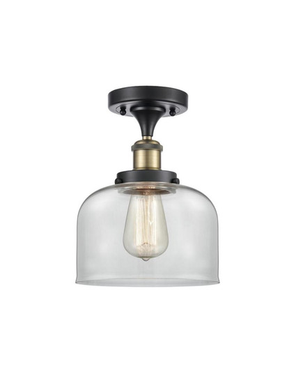 Bell - 1 Light - 8 inch - Black Antique Brass - Semi-Flush Mount (3442|916-1C-BAB-G72)