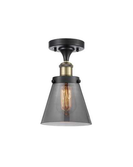 Cone - 1 Light - 6 inch - Black Antique Brass - Semi-Flush Mount (3442|916-1C-BAB-G63-LED)