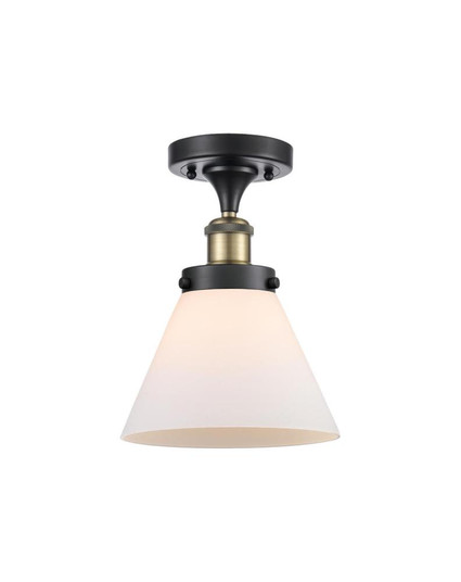 Cone - 1 Light - 8 inch - Black Antique Brass - Semi-Flush Mount (3442|916-1C-BAB-G41-LED)