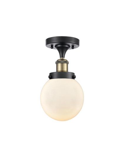 Beacon - 1 Light - 6 inch - Black Antique Brass - Semi-Flush Mount (3442|916-1C-BAB-G201-6-LED)