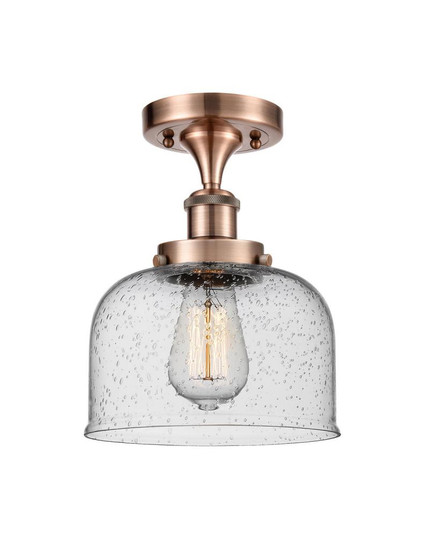 Bell - 1 Light - 8 inch - Antique Copper - Semi-Flush Mount (3442|916-1C-AC-G74-LED)