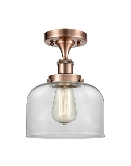 Bell - 1 Light - 8 inch - Antique Copper - Semi-Flush Mount (3442|916-1C-AC-G72-LED)