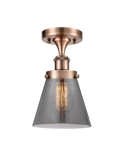 Cone - 1 Light - 6 inch - Antique Copper - Semi-Flush Mount (3442|916-1C-AC-G63-LED)