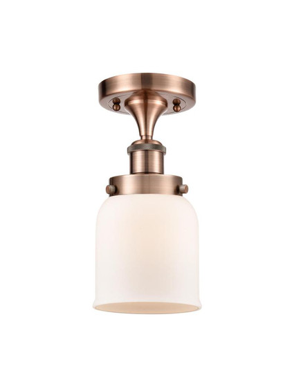 Bell - 1 Light - 5 inch - Antique Copper - Semi-Flush Mount (3442|916-1C-AC-G51-LED)