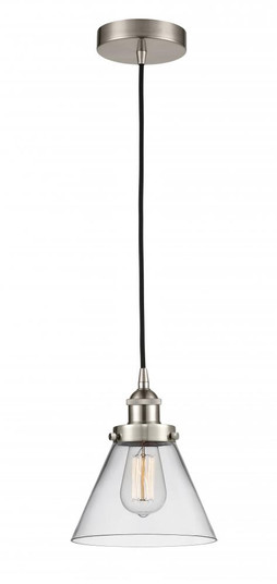 Cone - 1 Light - 8 inch - Brushed Satin Nickel - Cord hung - Mini Pendant (3442|616-1PH-SN-G42)
