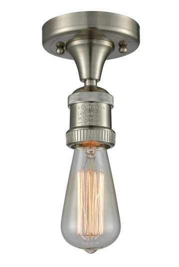 Bare Bulb - 1 Light - 5 inch - Brushed Satin Nickel - Semi-Flush Mount (3442|517-1C-SN-LED)