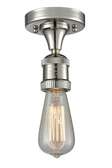 Bare Bulb - 1 Light - 5 inch - Polished Nickel - Semi-Flush Mount (3442|517-1C-PN-LED)