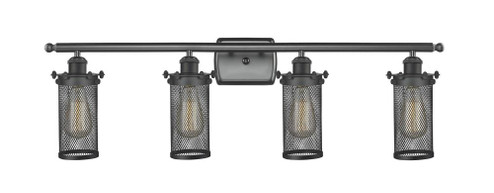 Bleecker - 4 Light - 34 inch - Matte Black - Bath Vanity Light (3442|516-4W-BK-CE219-LED)