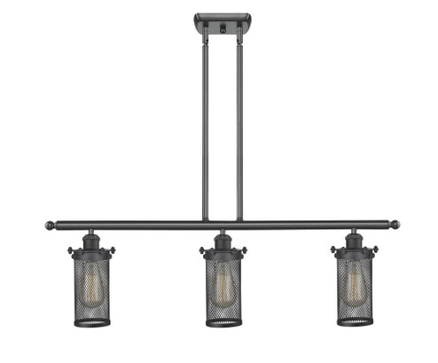 Bleecker - 3 Light - 36 inch - Matte Black - Stem hung - Island Light (3442|516-3I-BK-CE219)