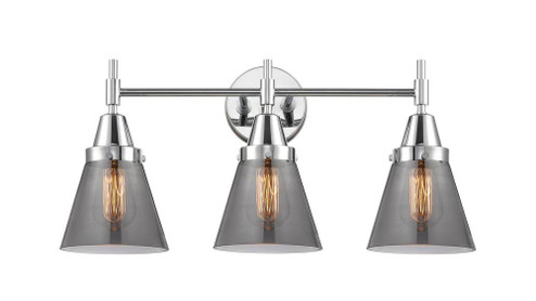 Cone - 3 Light - 24 inch - Polished Chrome - Bath Vanity Light (3442|447-3W-PC-G63-LED)