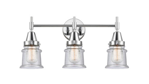 Canton - 3 Light - 23 inch - Polished Chrome - Bath Vanity Light (3442|447-3W-PC-G184S-LED)