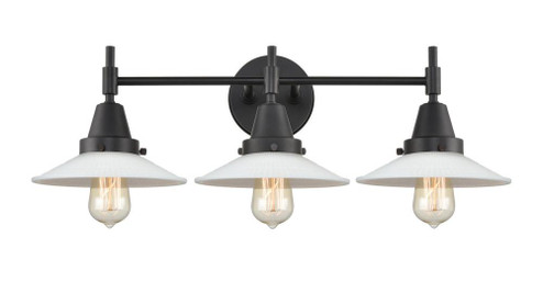 Halophane - 3 Light - 27 inch - Matte Black - Bath Vanity Light (3442|447-3W-BK-G1)