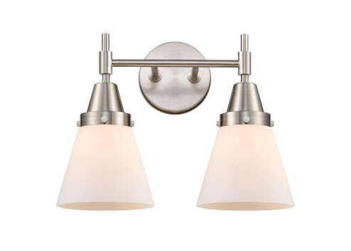 Cone - 2 Light - 15 inch - Satin Nickel - Bath Vanity Light (3442|447-2W-SN-G61-LED)