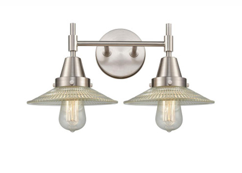 Halophane - 2 Light - 18 inch - Satin Nickel - Bath Vanity Light (3442|447-2W-SN-G2-LED)