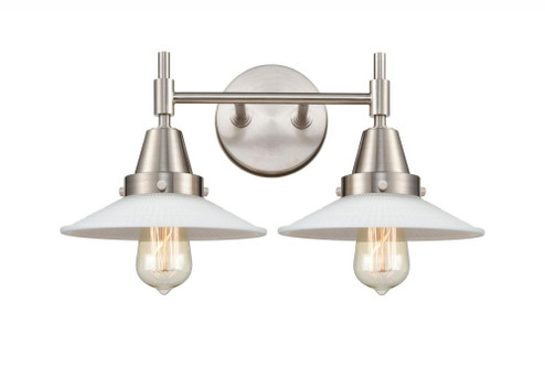 Halophane - 2 Light - 18 inch - Satin Nickel - Bath Vanity Light (3442|447-2W-SN-G1-LED)