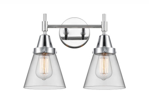 Cone - 2 Light - 15 inch - Polished Chrome - Bath Vanity Light (3442|447-2W-PC-G62-LED)