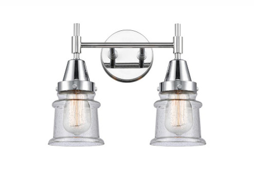 Canton - 2 Light - 14 inch - Polished Chrome - Bath Vanity Light (3442|447-2W-PC-G184S)