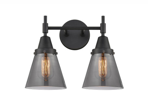 Cone - 2 Light - 15 inch - Matte Black - Bath Vanity Light (3442|447-2W-BK-G63-LED)