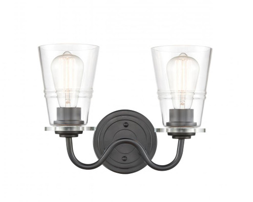 Scarlett - 2 Light - 14 inch - Matte Black - Bath Vanity Light (3442|421-2W-BK-G4212)