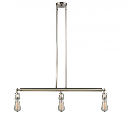 Bare Bulb - 3 Light - 38 inch - Polished Nickel - Stem Hung - Island Light (3442|213-PN-LED)