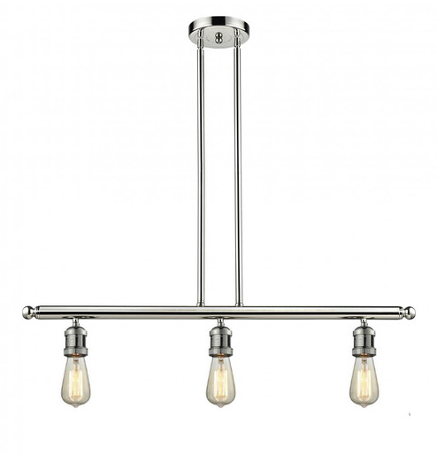Bare Bulb - 3 Light - 38 inch - Polished Nickel - Stem Hung - Adjustable Island Light (3442|213-PN-LED)