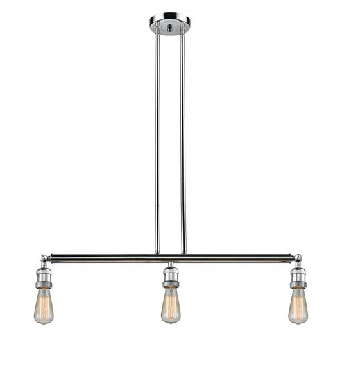Bare Bulb - 3 Light - 38 inch - Polished Chrome - Stem Hung - Adjustable Island Light (3442|213-PC-LED)