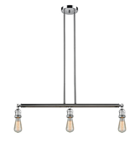 Bare Bulb - 3 Light - 38 inch - Polished Chrome - Stem Hung - Adjustable Island Light (3442|213-PC)