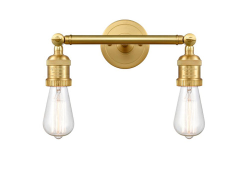 Bare Bulb - 2 Light - 11 inch - Satin Gold - Adjustable Bath Vanity Light (3442|208-SG)