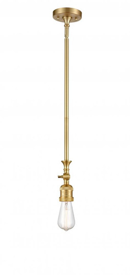 Bare Bulb - 1 Light - 3 inch - Satin Gold - Stem Hung - Adjustable Mini Pendant (3442|206-SG-LED)