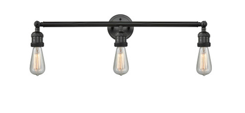 Bare Bulb - 3 Light - 30 inch - Matte Black - Bath Vanity Light (3442|205-BK)