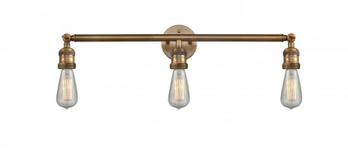 Bare Bulb - 3 Light - 30 inch - Brushed Brass - Bath Vanity Light (3442|205-BB-LED)