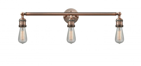 Bare Bulb - 3 Light - 30 inch - Antique Copper - Bath Vanity Light (3442|205-AC-LED)