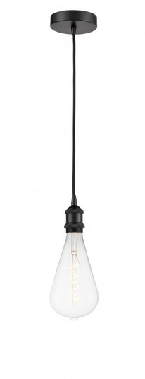 Edison - 1 Light - 6 inch - Matte Black - Cord hung - Mini Pendant (3442|616-1P-BK-BB125LED)