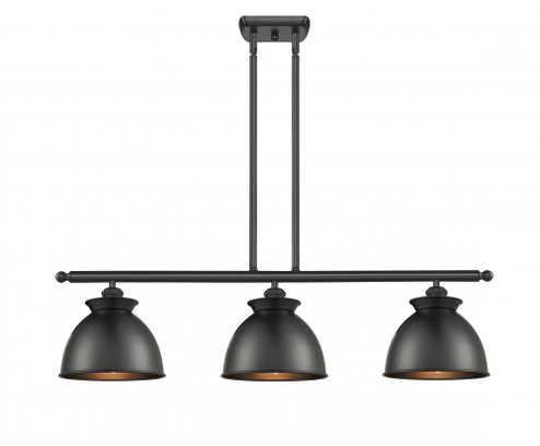 Adirondack - 3 Light - 36 inch - Matte Black - Stem hung - Island Light (3442|516-3I-BK-M14-BK)