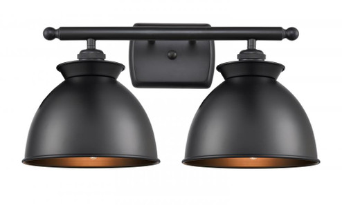 Adirondack - 2 Light - 18 inch - Matte Black - Bath Vanity Light (3442|516-2W-BK-M14-BK-LED)