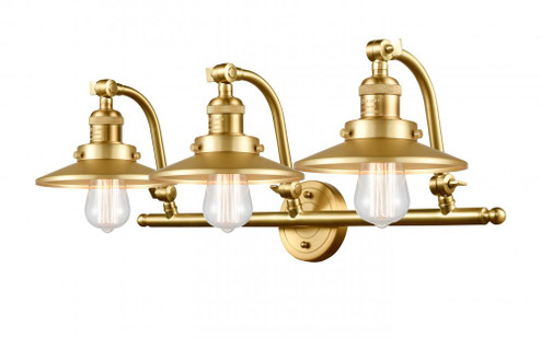 Railroad - 3 Light - 28 inch - Satin Gold - Adjustable Bath Vanity Light (3442|515-3W-SG-M4-SG)