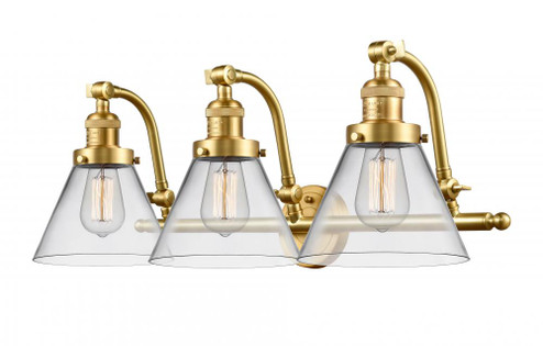 Cone - 3 Light - 28 inch - Satin Gold - Adjustable Bath Vanity Light (3442|515-3W-SG-G42)