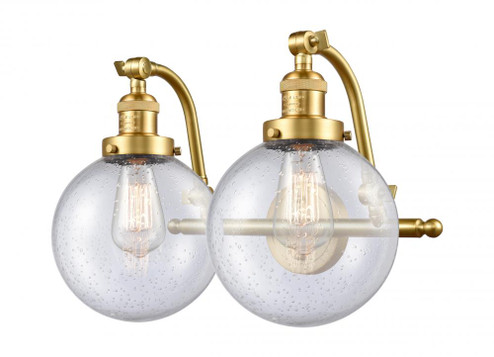 Beacon - 2 Light - 18 inch - Satin Gold - Adjustable Bath Vanity Light (3442|515-2W-SG-G204-8)