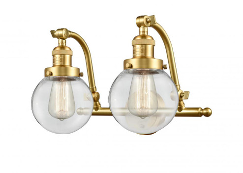 Beacon - 2 Light - 16 inch - Satin Gold - Adjustable Bath Vanity Light (3442|515-2W-SG-G202-6-LED)