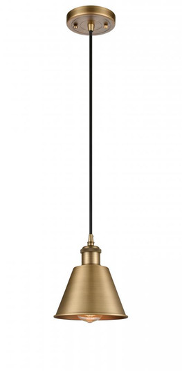 Smithfield - 1 Light - 7 inch - Brushed Brass - Cord hung - Mini Pendant (3442|516-1P-BB-M8-LED)