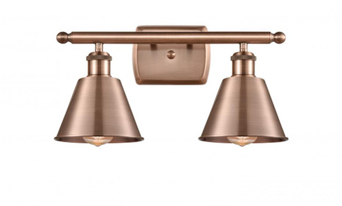Smithfield - 2 Light - 17 inch - Antique Copper - Bath Vanity Light (3442|516-2W-AC-M8-LED)