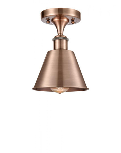 Smithfield - 1 Light - 7 inch - Antique Copper - Semi-Flush Mount (3442|516-1C-AC-M8-LED)