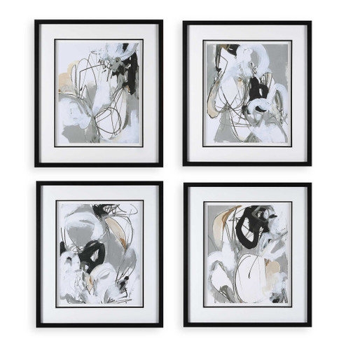 Uttermost Tangled Threads Abstract Framed Prints Set/4 (85|41419)
