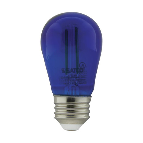 1 Watt; S14 LED Filament; Blue Transparent Glass Bulb; E26 Base; 120 Volt; Non-Dimmable; Pack of 4 (27|S8023)