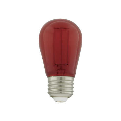 1 Watt; S14 LED Filament; Red Transparent Glass Bulb; E26 Base; 120 Volt; Non-Dimmable; Pack of 4 (27|S8022)