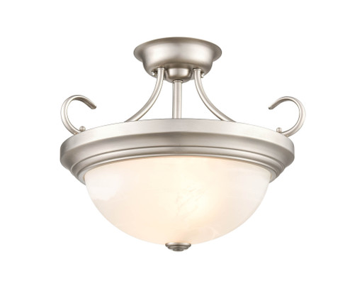 2-Light Semi-Flush Ceiling Mount Satin Nickel (670|4773-SN)